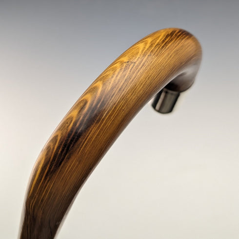 1926年 英国ヴィンテージ 紳士用ステッキ 純銀装飾 木目ブラウンシャフト 92.5cm